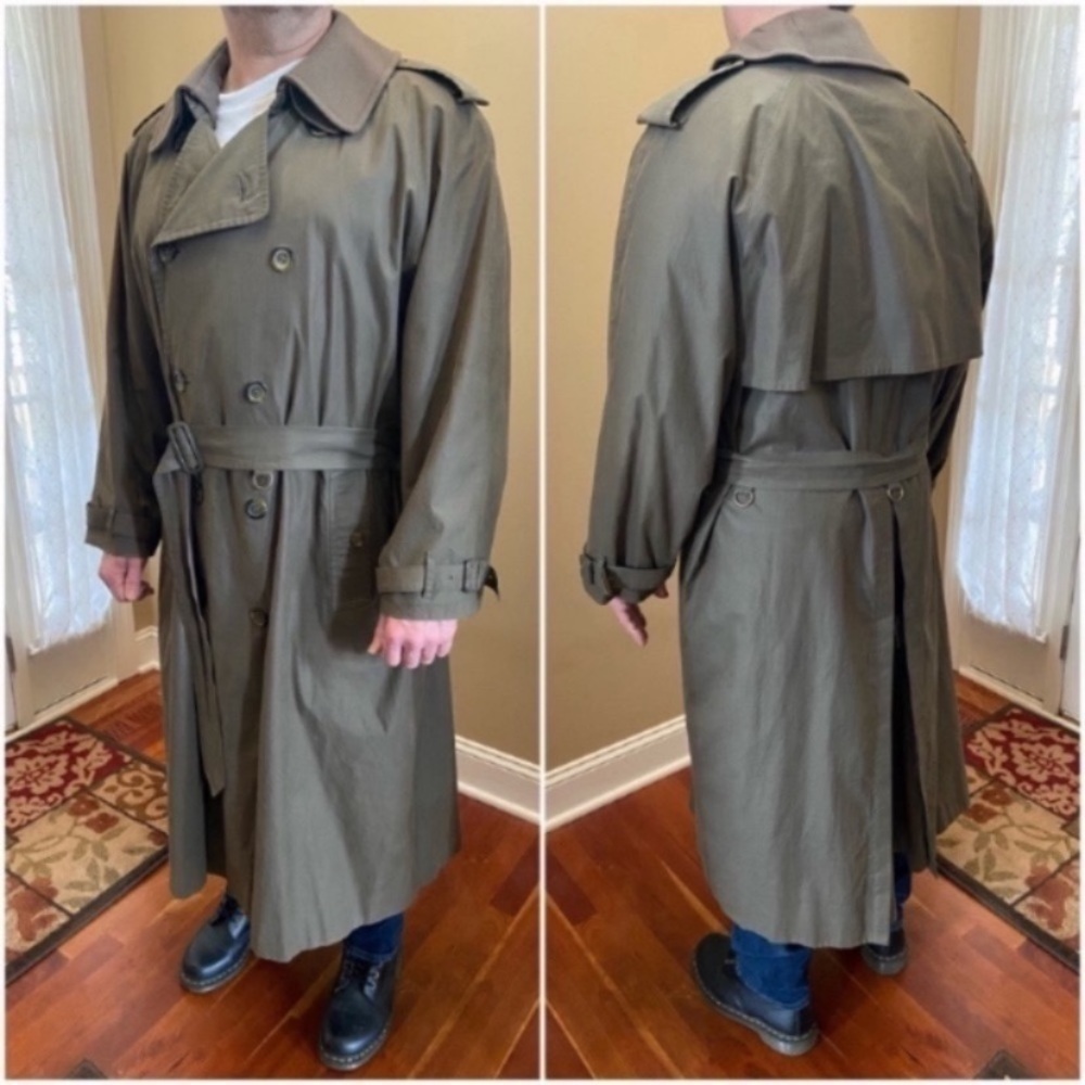 Vintage Burberry removable collar trench coat